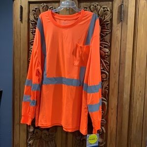 NWT Bass Creek 4XL orange with reflective bands shirt